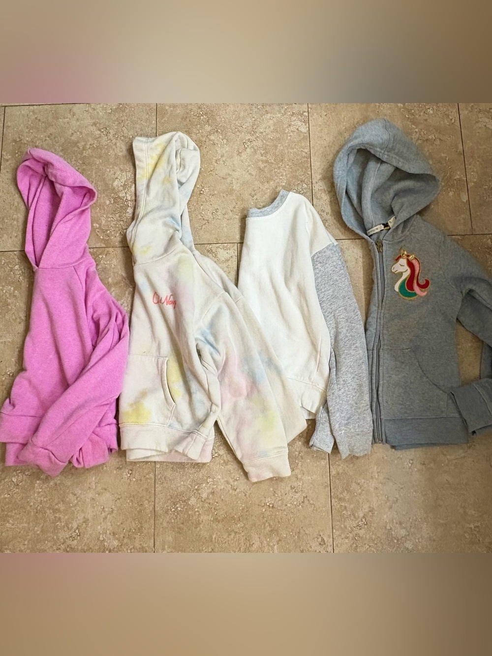 Girls size 6 -tie dye Hooded Sweatshirt and Multi hoodies and sweatshirt